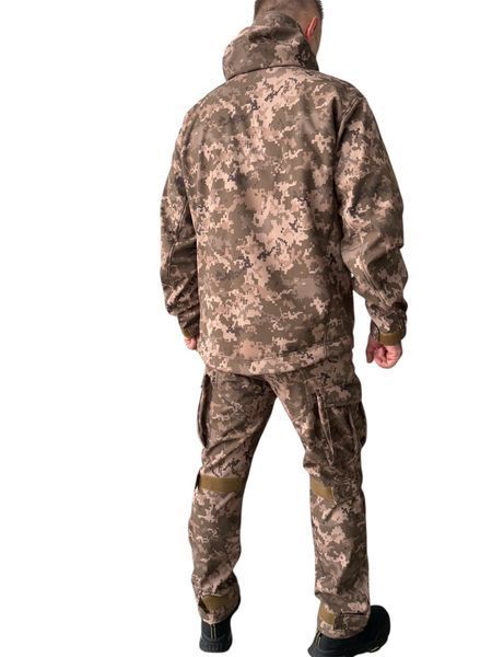 Костюм тактический Softshell (куртка + брюки) Пиксель ММ-14 влагозащитный KST-SFT-PIKSEL-46 фото