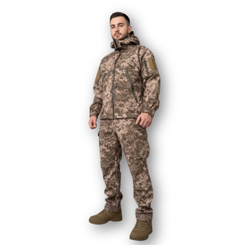 Костюм тактичний Softshell (куртка + штани) Піксель ММ-14 вологозахисний KST-SFT-PIKSEL-52 фото