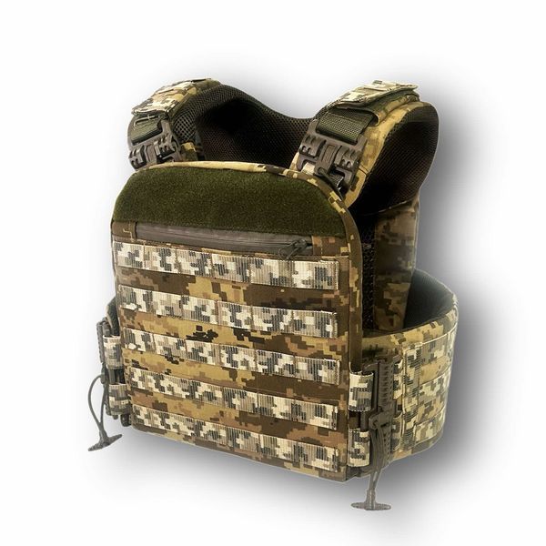 Plate Carrier 7.0 Set with Pouches and Ballistic Pads &mdash; Pixel Camo